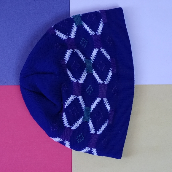 Vintage 1990s Purple Winter Hat Toque - Picture 2 of 6